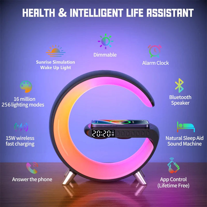GlowCharge™ Smart 3-in-1 Lamp, Charger & Speaker